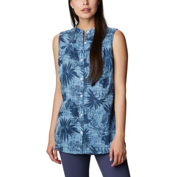 Columbia Ženske Majice Bez Rukava - Willow Bend Sleeveless Tunic Plave | QCKM-26043